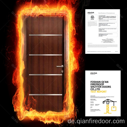 Tür mit Panikstange Glas interne Brandschutztür